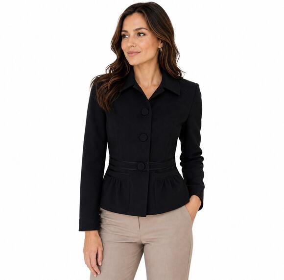 Ann Taylor Jackets & Blazers - Ann Taylor Black Tailored Peplum Blazer